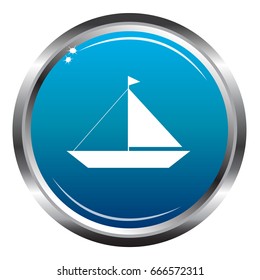 Boat Blue Icon