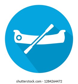 Boat canoe dugout people transportation travel icon
