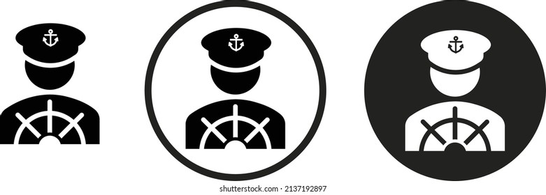 Boat Captain Icon . Web Icon Set .vector Illustration