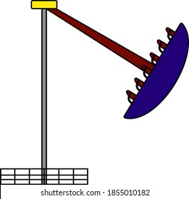 Boat The Carousel Icon. Editable Outline With Color Fill Design. Vector Illustration.