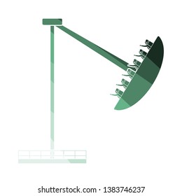 Barra el icono del carrusel. Diseño de color plano. Ilustración vectorial.