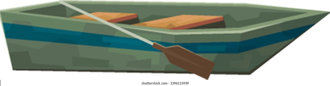 Boat cartoon simple style colorful isolated on white background vector
