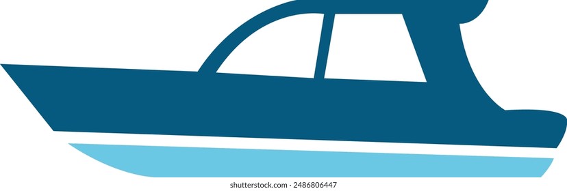 Boat Clip Art Design auf schlichtem, weißem, durchsichtigem, isoliertem Hintergrund für Karte, Shirt, Kapuzenpullover, Sweatshirt, Bekleidung, Tag, Becher, Icon, Poster oder Abzeichen