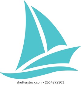 Design de clip art de barco em branco plano fundo isolado transparente para cartão, camisa, capuz, moletom, vestuário, etiqueta, caneca, ícone, cartaz ou distintivo