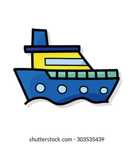 boat color doodle