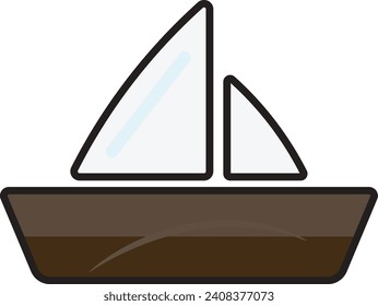 Boat color line icon, perfect use for website, design, pattern, etc