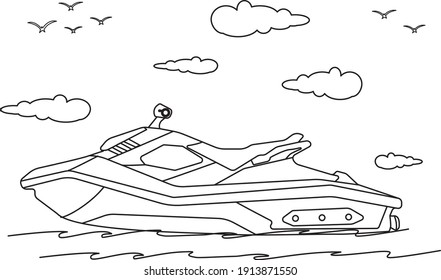 Boat Coloring Book for Children