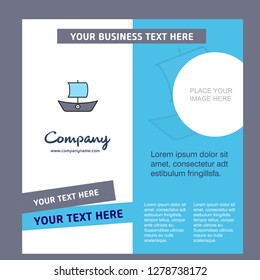 Boat Company Brochure Template. Vector Business Template