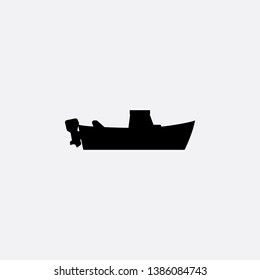 boat cutter icon sign signifier vector