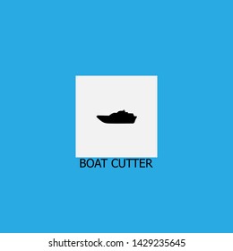 boat cutter icon sign signifier vector