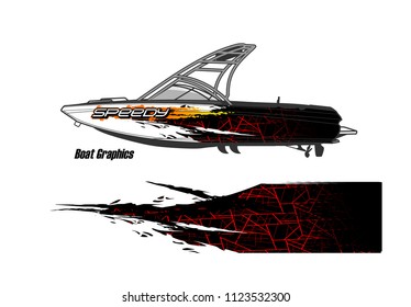 Boat Decal Graphic Vector Abstract Racing Stock Vector (Royalty Free ...