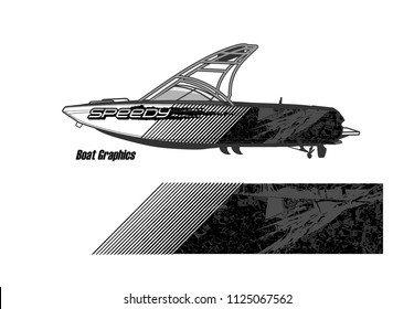 boat decal Graphic vector. abstract  background design for vehicle vinyl wrap