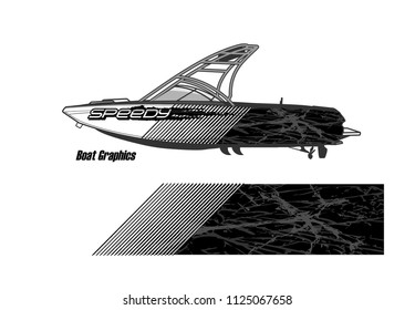 boat decal Graphic vector. abstract  background design for vehicle vinyl wrap