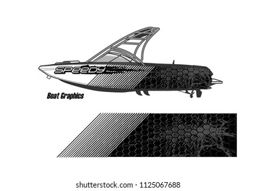 boat decal Graphic vector. abstract  background design for vehicle vinyl wrap