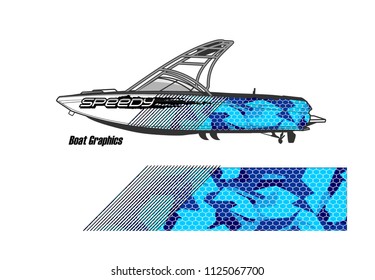 boat decal Graphic vector. abstract  background design for vehicle vinyl wrap