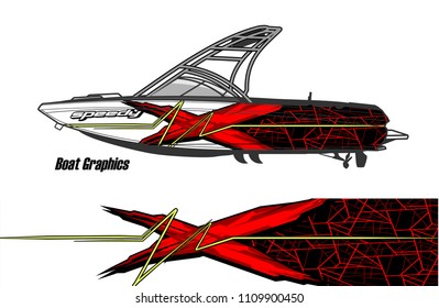 Boat Decal Graphic Vector Vehicle Vinyl Stock Vector (Royalty Free ...