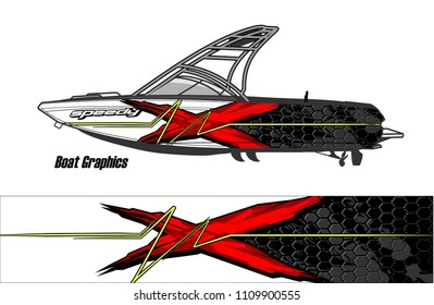 boat decal graphic vector for vehicle vinyl wrap