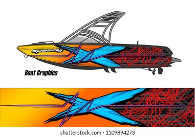 boat decal Vector design for vinyl wrap