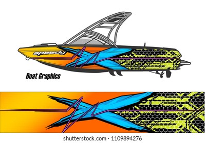 boat decal Vector design for vinyl wrap