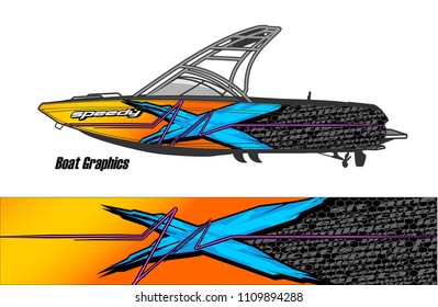 boat decal Vector design for vinyl wrap