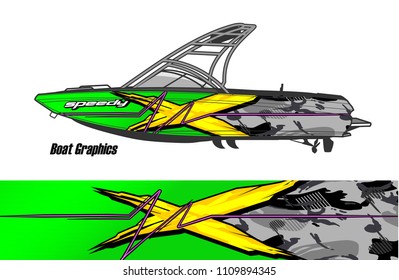 boat decal Vector design for vinyl wrap
