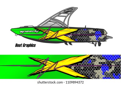 boat decal Vector design for vinyl wrap
