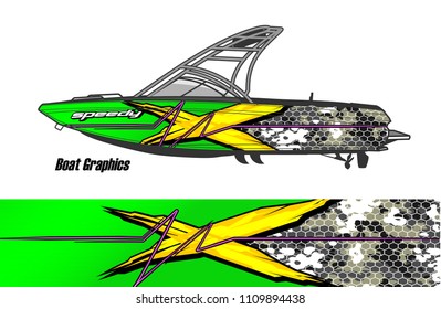 boat decal Vector design for vinyl wrap