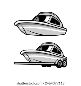 Boat Design Illustration vector eps format , suitable for your design needs, logo, illustration, animation, etc.
