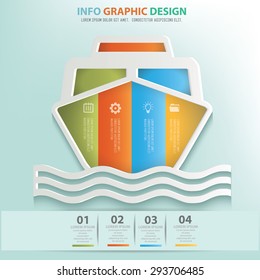 Boat design info graphic design,clean vector