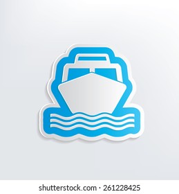 Boat design on white background,clean vector