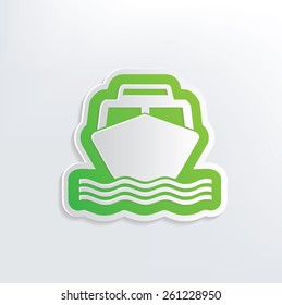Boat design on white background,clean vector