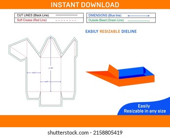 Boat die cut template and 3D boat design