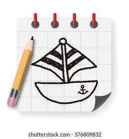 boat doodle drawing