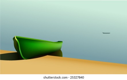 boat and dream (vector)