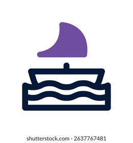 boat duotone icon. Sleek and modern vector icon for websites, mobile apps, marketing materials, and corporate design. Fully scalable and ready to use.