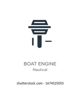 Boat engine icon vector. Trendy flat boat engine icon from nautical collection isolated on white background. Vector illustration can be used for web and mobile graphic design, logo, eps10