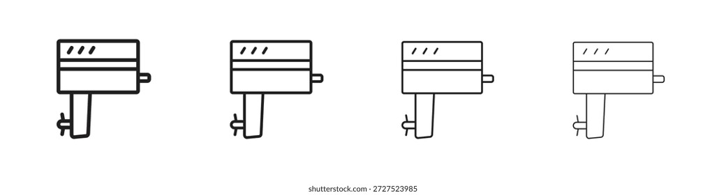 Boat Engine icons for mobile concept and web design color editable