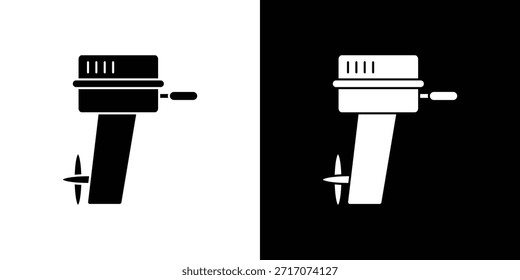 Boat Engine icons vector silhouette design. Vector flat graphic design illustration.