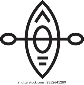 Boat Exercise Kayak Outline Icon