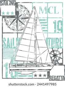 Boat fashion graphic design, men and more