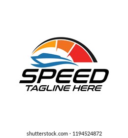 Boat Fast and Speed logo template vector