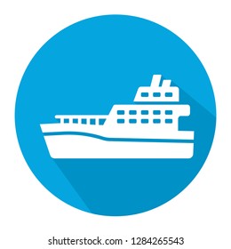 Boat ferry ship train transport transportation icon
