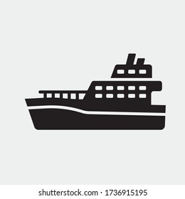 Boat ferry yatcht vector icon illustration sign