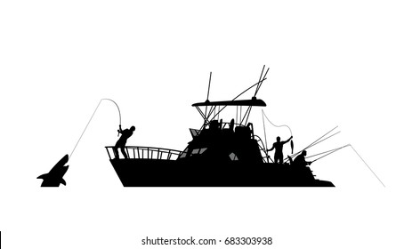 Boat Fishing Silhouette