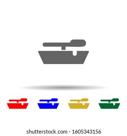 Boat, fishing, swim multi color style icon. Simple glyph, flat vector of transport icons for ui and ux, website or mobile application