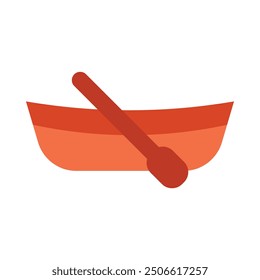 Diseño de icono plano de barco para personal y Uso comercial