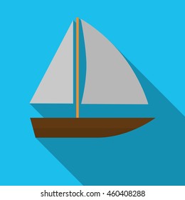 Boat flat icon illustration isolated vector sign symbol