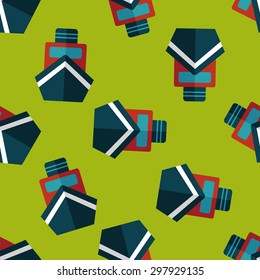 boat flat icon seamless pattern background