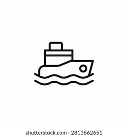 boat floating water icon sign vector
