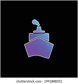 Boat From Front View blue gradient vector icon